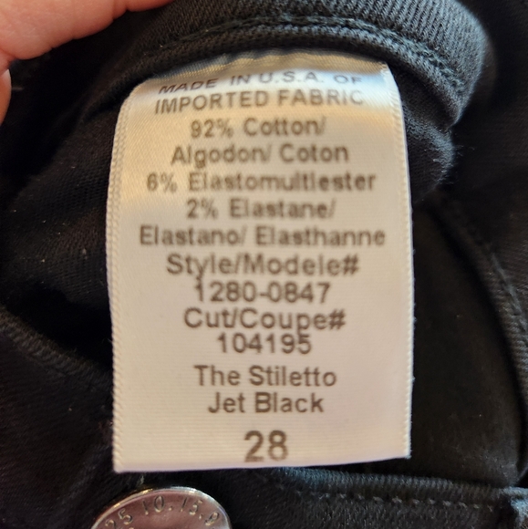 Current/Elliott The Stiletto Skinny Jeans in Jet Black - Picture 5 of 9